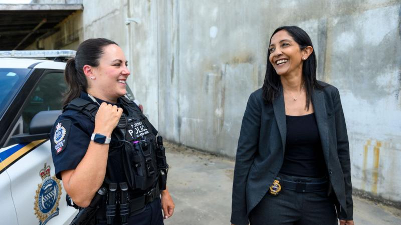 Officers serving